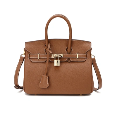 Shop Tiffany & Fred Paris Tiffany & Fred Top-grain Leather Shoulder Bag In Brown
