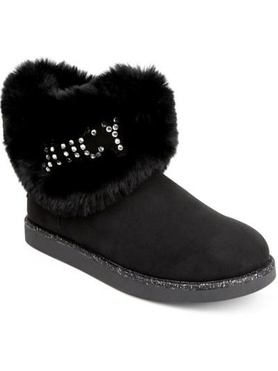 Shop Juicy Couture Keeper Womens Round Toe Cold Weather Winter & Snow Boots In Black