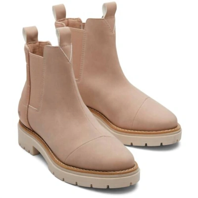 Shop Toms Skylar Warm Synthetic Nubuck/matte Boot In Taupe In Brown