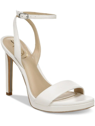 Shop Sam Edelman Jade Womens Ankle Strap Heels In White
