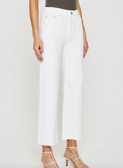 Shop Ag Saige Wide Leg Crop Jean In Modern White In Multi