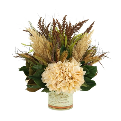 Creative Displays Fall Arrangement W/ Hydrangea, Wheat And Heather