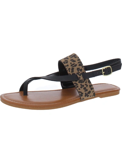 Shop Arizona Jeans Co. Song Womens Sling Back Toe Loop Flat Sandals In Brown