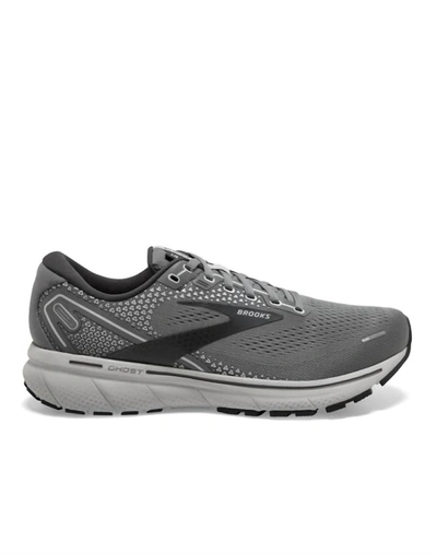 Shop Brooks Men's Ghost 14 Road-running Shoes - Medium Width In Grey/alloy/oyster In Multi