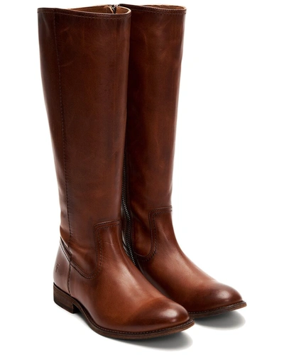 Shop Frye Melissa Leather Boot In Brown