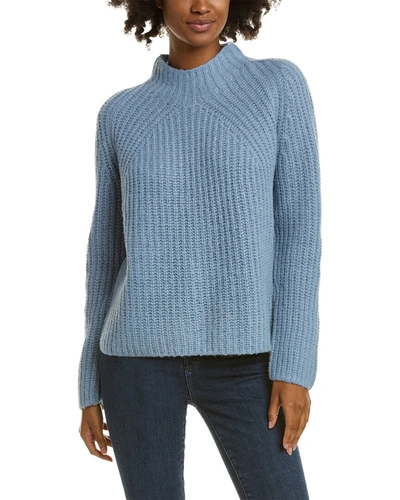 Shop Vince Chunky Shaker Rib Wool & Alpaca-blend Sweater In Blue