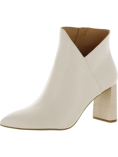 Shop Jessica Simpson Abrina Womens Leather Block Heel Shooties In White