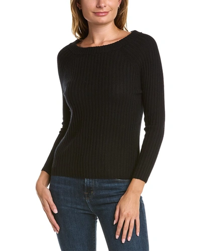 Shop Amicale Cashmere Crewneck Cashmere Sweater In Black