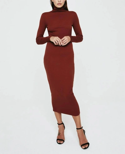 Shop Ag Chelden Dress In Fired Copper In Red