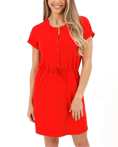 Shop Grace & Lace Raglan Tee Dress In Hot Red