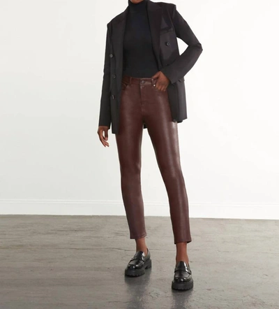 Shop Commando Faux Leather 5 Pocket Pant In Oxblood In Red