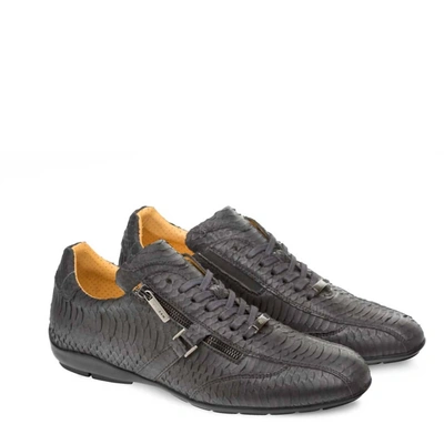 Shop Mezlan Men's Asahi Sneaker In Black In Grey