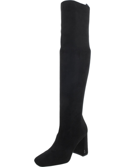 Shop Sam Edelman Cosette Womens Dressy Square Toe Over-the-knee Boots In Black