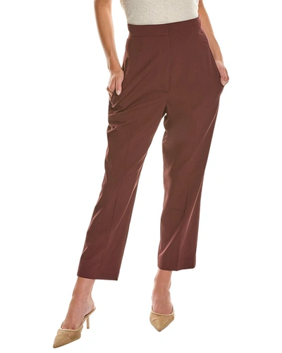Shop Brunello Cucinelli Wool-blend Pant In Red