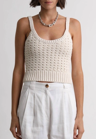 Shop A.l.c Hadley Knit Tank In Cream In Beige