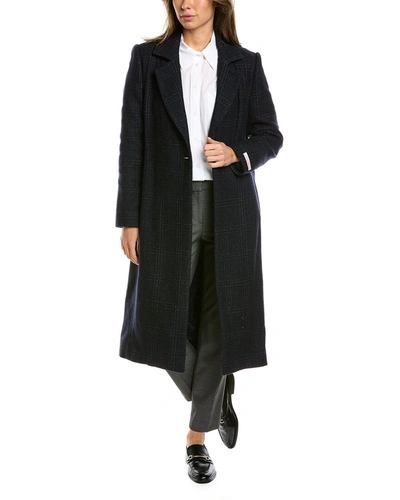 Shop Ted Baker Jojoe Wool-blend Straight Coat In Black