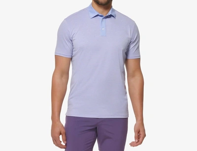 Shop Mizzen + Main Men Versa Polo Shirt In Lavender Multi Stripe