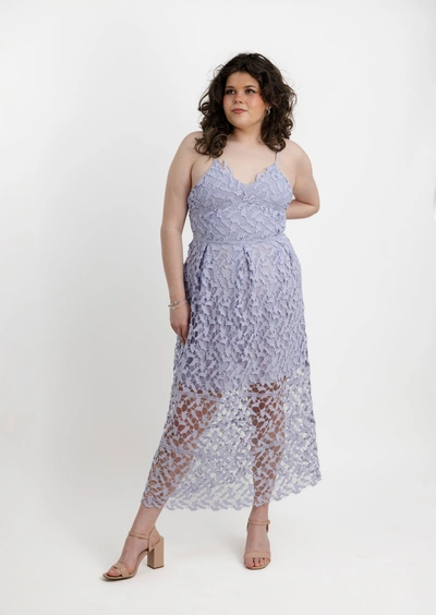 Shop Bereal Eva Lace Dress In Blue