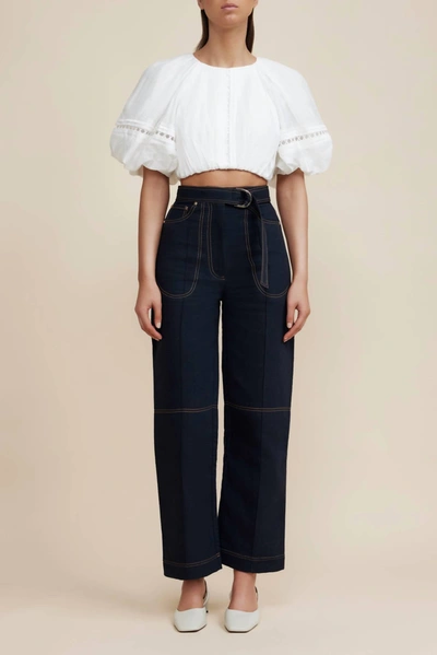 Shop Acler Brookman Pant In Black In Blue