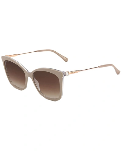 Shop Jimmy Choo Women's Macis 51mm Sunglasses In Beige