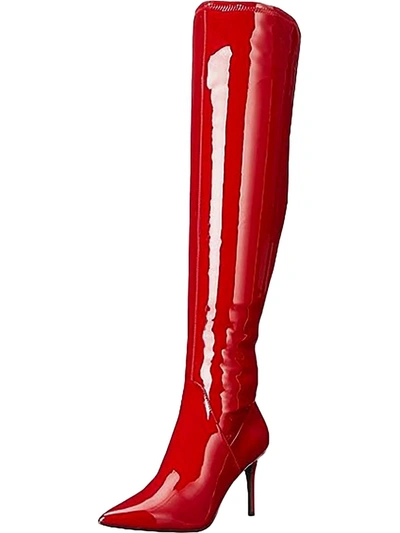 Shop Jessica Simpson Abrine Womens Solid Pull On Over-the-knee Boots In Red