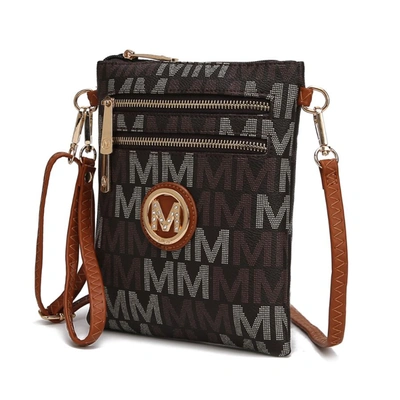 Mkf Collection By Mia K Gaia Milan M Signature Crossbody Handbag In Brown