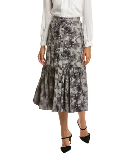 Shop Yal New York Midi Skirt In Grey