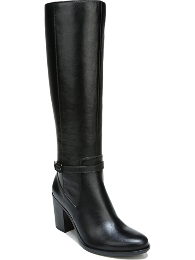 Shop Naturalizer Kalina Womens Leather Block Heel Knee-high Boots In Black