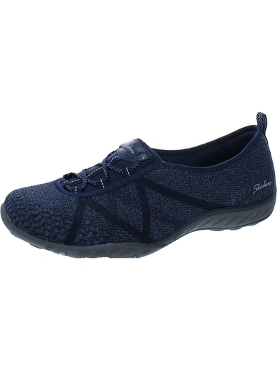 Shop Skechers Breathe-easy-a-look Womens Machine Washable Relaxed Fit Slip-on Sneakers In Blue