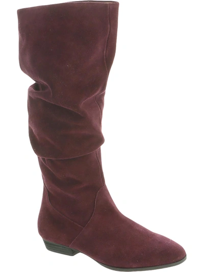 Array Norwalk Womens Suede Slouchy Mid-calf Boots In Red