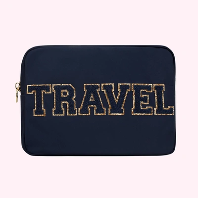 Shop Stoney Clover Lane Travel Large Pouch In Sapphire In Blue