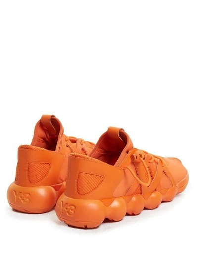 Y-3 Kyujo Men's Leather Low-top Sneaker In Orange/orange/orange | ModeSens