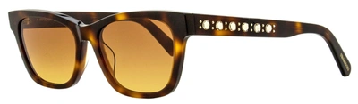 Swarovski Women's Rectangular Sunglasses Sk0374 52f Havana 53mm In Multi