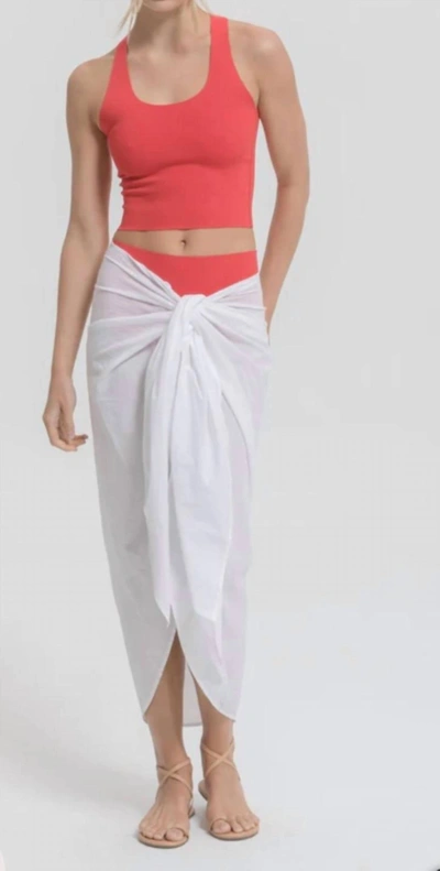 Shop Cali Dreaming Trinity Wrap Skirt White