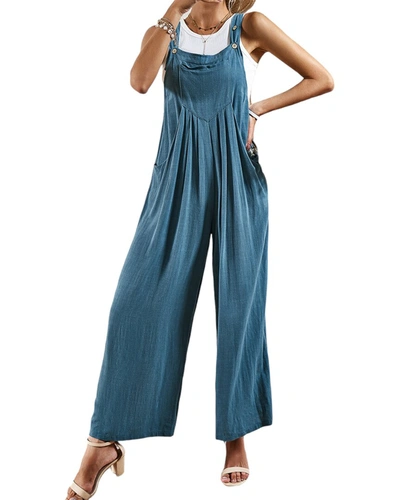 Shop Deli S Deli. S Linen-blend Jumpsuit In Blue