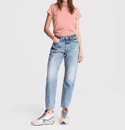 Shop Rag & Bone The Garment Dye Cotton Jersey T-shirt In Mauved Out In Pink