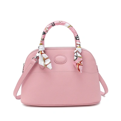 Shop Tiffany & Fred Full-grain Leather Satchel Bag In Pink