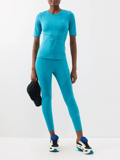 Shop Adidas By Stella Mccartney Truepurpose Optime Leggings In Blue