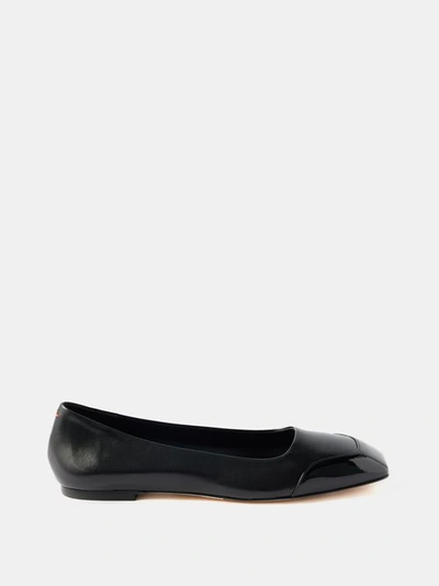 Aeyde Ida Leather Ballet Flats In Black | ModeSens