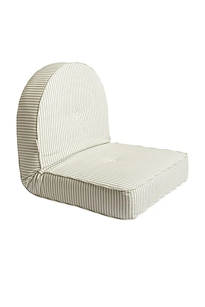 Shop Business & Pleasure Co. Reclining Pillow Lounger In Laurens Sage Stripe