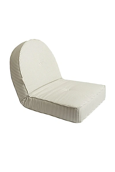 Business & Pleasure Reclining Pillow Lounger In Laurens Sage Stripe