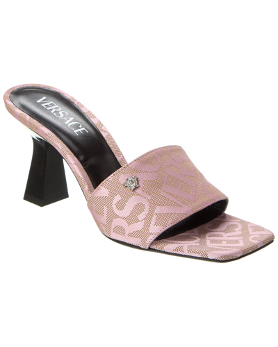 Shop Versace Fabric Sandal In Pink