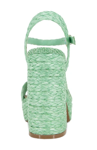 Kenneth Cole New York Dolly Platform Sandal In Mint Raffia