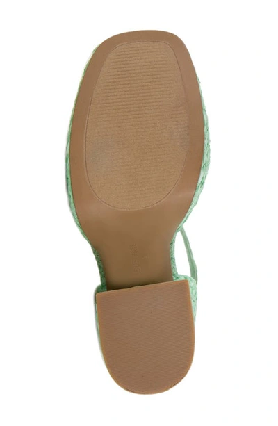 Shop Kenneth Cole New York Dolly Platform Sandal In Mint Raffia