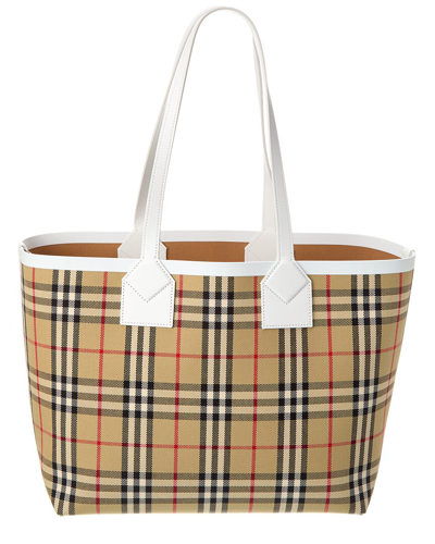 Burberry 'london Check' Tote Bag In Beige