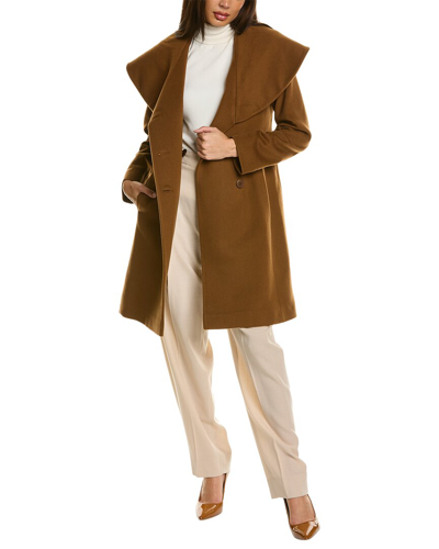 Shop Fleurette Wool Coat In Brown
