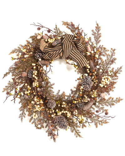 SAFAVIEH SAFAVIEH FAUX 31 BERRY WITH PINECONES WREATH 