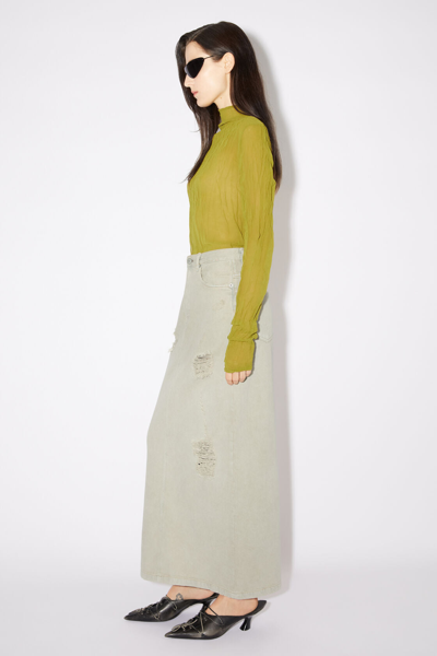 Shop Acne Studios Acne Studio Women Distressed Skirt In Beige/grey