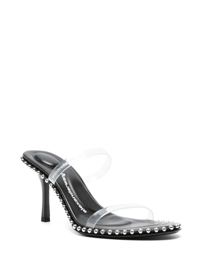 Shop Alexander Wang Women Nova 85 Slide Sandal In 001 Black