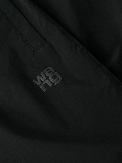 Shop Alexander Wang Women Wang Puff Logo Track Pants In 001 Black